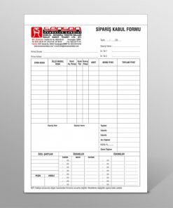 Sipariş Kabul Formu Matbuu Evrak