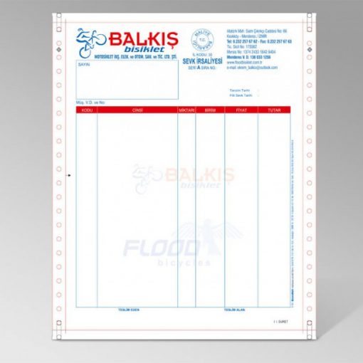 Sürekli Form Sevk İrsaliyesi Matbuu Evrak