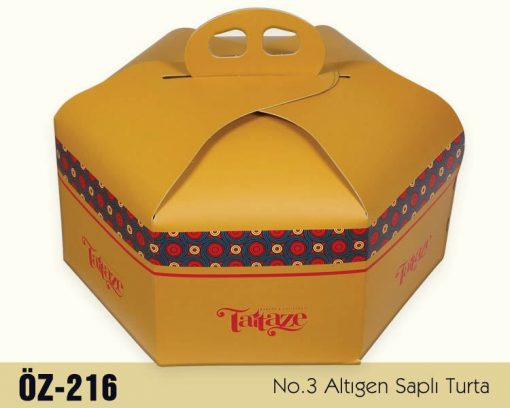 Altıgen Saplı Turta Kutusu - No:3