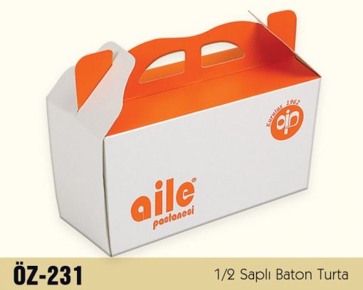 Saplı Baton Turta Kutusu 1/2